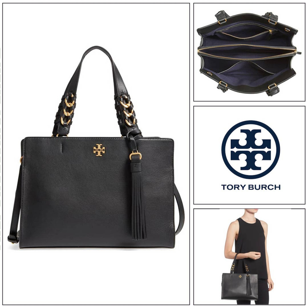 NWOT -  Tory Burch Brooke Black Leather Satchel